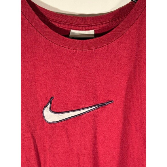 Vintage Nike Y2K Center Swoosh Red Shirt‎ Size XXL - Picture 4 of 9